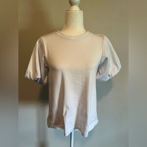 White Bubble Sleeve Top size XS